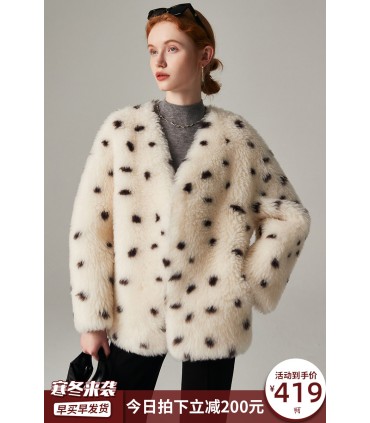 Får shearling toskansk damjacka