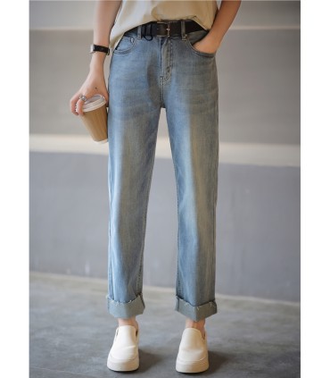 Pantaloni cropped drappeggiati all-match in capelli di nuovo materiale 