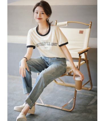 Pantaloni cropped drappeggiati all-match in capelli di nuovo materiale 