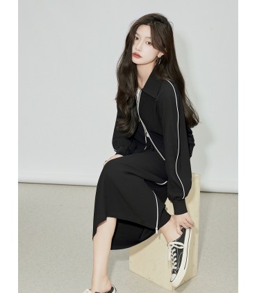 Sut persendirian asetat lapel seragam besbol skirt pinggang tinggi