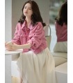 Bright Mood Jacket Short Pink Denim Jacket