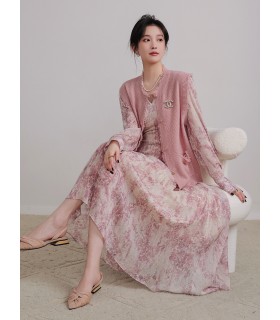 Gentle Wind Jacquard Little Fragrance Jaqueta De Malha