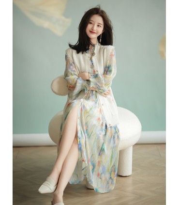 Angin Lembut Jacquard Little Fragrance Knitted Jacket