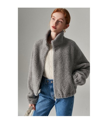 Kort fårklippning Casual Jacket