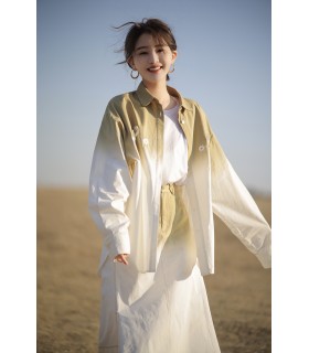 Wizard of Oz series embroidered shirt casual A-line skirt 