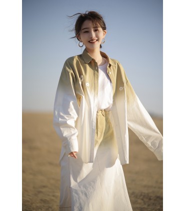 سلسلة ساحر أوز المطرزة قميص كاجوال تنورة على شكل حرف A 