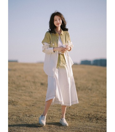 سلسلة ساحر أوز المطرزة قميص كاجوال تنورة على شكل حرف A 