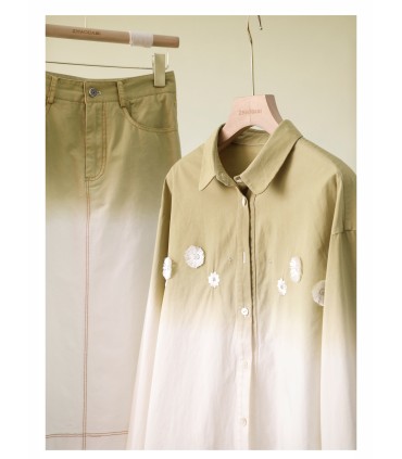 سلسلة ساحر أوز المطرزة قميص كاجوال تنورة على شكل حرف A 