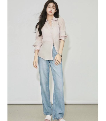 Surowe obrazki spodnie z długimi nogawkami luźne spodnie do mopa z prostymi nogawkami 