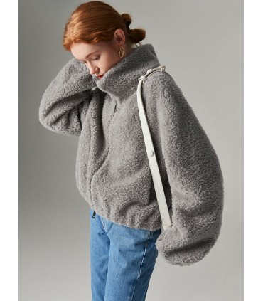 Kort fårklippning Casual Jacket