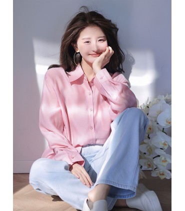 Caroline Hemd Casual Boyfriend Rosa Hemd 