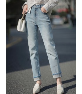 Turkse jeans losvallende broek met rechte pijp 