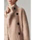 Sheep shearling double-row thick jacket