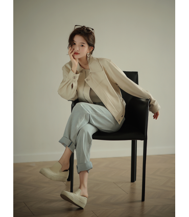 Setelan biker kulit fashion kulit retro Queen