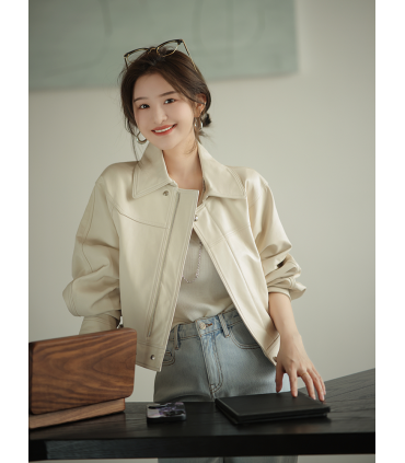 Setelan biker kulit fashion kulit retro Queen