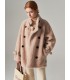 Sheep shearling double-row thick jacket