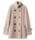 Sheep shearling double-row thick jacket