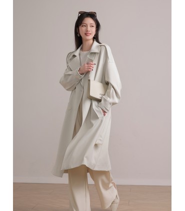 Wang Zhes windbreakerloser hochwertiger Trenchcoat 