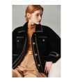 Giacca Haining coreana corta in shearling di pecora