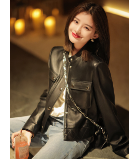 Chaqueta de cuero retro casual de moda 