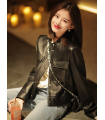 Fashion casual retro leather jacket 