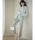 Acetat-Jeanshemd, lockeres blaues Hemd
