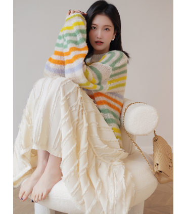 Spódnica z frędzlami Luźna temperamentowa spódnica tortowa 