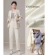Loose straight white wide-leg pants
