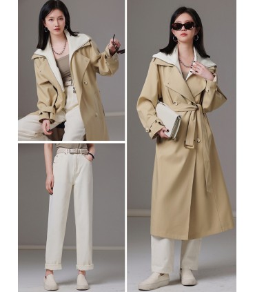 Loose straight white wide-leg pants