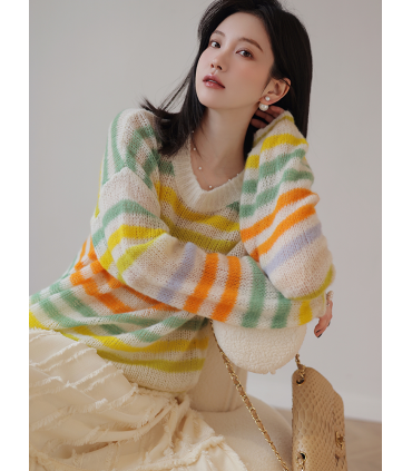 Colour Healing Loose Textured Sweter 