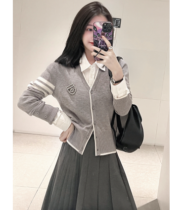 C cardigan løs modestrikket cardigan