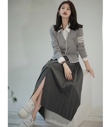 C cardigan løs modestrikket cardigan