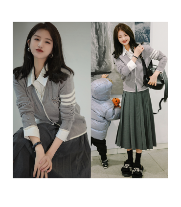 C-Cardigan, lockere, modische Strickjacke