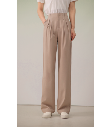 Cigarette trousers loose drape casual floor trousers