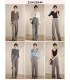Cigarette trousers loose drape casual floor trousers