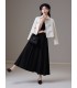 Spade A skirt high waist black pleated skirt 