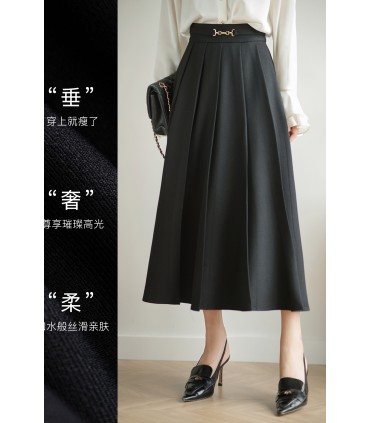 Spade A skirt high waist black pleated skirt 