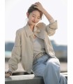 Jaqueta de couro Dove jaqueta de couro estilo minimalista retrô 