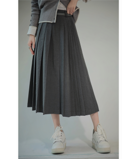 Skirt tidak teratur fesyen berlapis Skirt garis A 