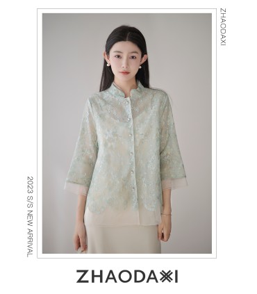 Mengyanyu camisa suelta de moda con cuello alto 