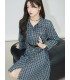Gold coin denim skirt design sense printed shirt skirt