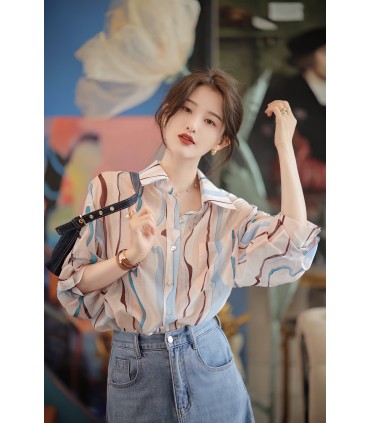 Camicia Plato Camicia Stampa Hong Kong Vintage 