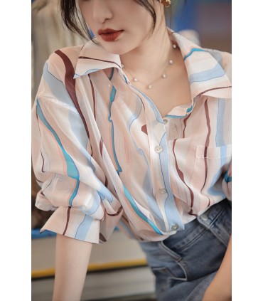 Camicia Plato Camicia Stampa Hong Kong Vintage 