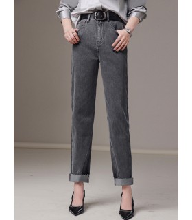 Straight-leg skinny pants retro straight-leg pants 