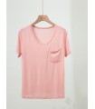 Linen Pocket Knitted Short Sleeve