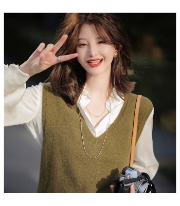 Comfortable temperament vest V-neck new autumn sleeveless top