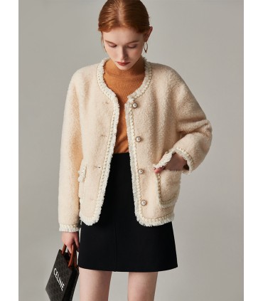 Kort fårklippningsjacka