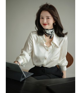 여왕의 셔츠 새로운 색상 스트레이트 남친 셔츠 