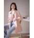 Lace-up lapel windbreaker coat 