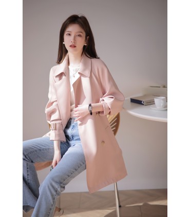 Lace-up revers windbreaker frakke 